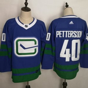 Canucks #40 Elias Pettersson Blue Adidas Jersey