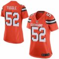 Womens Nike Cleveland Browns #52 Justin Tuggle Limited Orange Alternate NFL Jersey