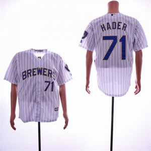 Brewers #71 Josh Hader White Cool Base Jersey