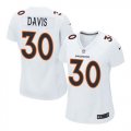 Women Nike Denver Broncos #30 Terrell Davis White Stitched NFL Game Event Jersey