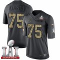 Youth Nike New England Patriots #75 Ted Karras Limited Black 2016 Salute to Service Super Bowl LI 51 NFL Jersey