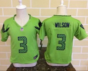 Toddler Nike Seattle Seahawks #3 Russell Wilson Green Jerseys