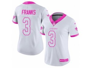 Women Nike Miami Dolphins #3 Andrew Franks Limited White-Pink Rush Fashion NFL Jersey