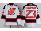 NHL Devils #23 David Clarkson white Jerseys