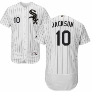 Men\'s Majestic Chicago White Sox #10 Austin Jackson White Black Flexbase Authentic Collection MLB Jersey