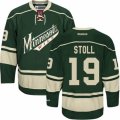 Mens Reebok Minnesota Wild #19 Jarret Stoll Premier Green Third NHL Jersey