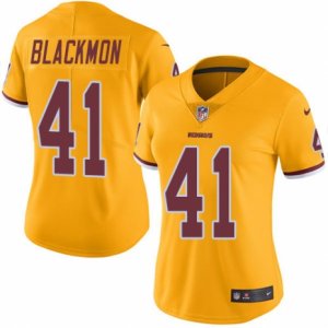 Women\'s Nike Washington Redskins #41 Will Blackmon Limited Gold Rush NFL Jersey