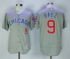Mlb Chicago Cubs#9 Javier Baez Grey Flexbase Jersey