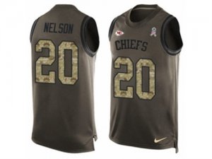 Nike Kansas City Chiefs #20 Steven Nelson Limited Green Salute to Service Tank Top NFL Jersey