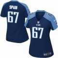 Women's Nike Tennessee Titans #67 Quinton Spain Limited Navy Blue Alternate NFL Jersey