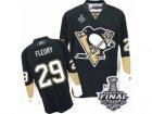 Mens Reebok Pittsburgh Penguins #29 Marc-Andre Fleury Authentic Black Home 2017 Stanley Cup Final NHL Jersey