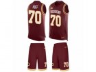 Mens Nike Washington Redskins #70 Sam Huff Limited Burgundy Red Tank Top Suit NFL Jersey