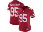 Women Nike San Francisco 49ers #95 Cornellius Carradine Vapor Untouchable Limited Red Team Color NFL Jersey