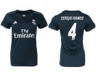 2018-19 Real Madrid 4 SERGIO RAMOS Away Women Soccer Jersey