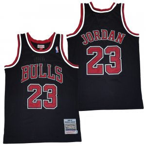Bulls #23 Michael Jordan Black 1996-97 Hardwood Classics Mesh Jersey
