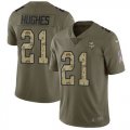 Nike Vikings #21 Mike Hughes Olive Camo Salute To Service Limited Jersey