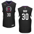 Mens Adidas Los Angeles Clippers #30 Brandon Bass Authentic Black Alternate NBA Jersey
