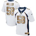 Nike Denver Broncos #58 Von Miller White Mens Stitched NFL New Elite Gold Jersey