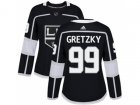 Women Adidas Los Angeles Kings #99 Wayne Gretzky Black Home Authentic Stitched NHL Jersey