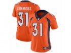 Women Nike Denver Broncos #31 Justin Simmons Vapor Untouchable Limited Orange Team Color NFL Jersey