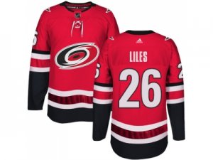 Men Adidas Carolina Hurricanes #26 John-Michael Liles Authentic Red Home NHL Jersey