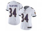 Women Nike Baltimore Ravens #34 Lorenzo Taliaferro Vapor Untouchable Limited White NFL Jersey