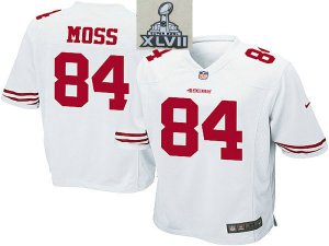2013 Super Bowl XLVII NEW San Francisco 49ers #84 Randy Moss Game White (NEW)