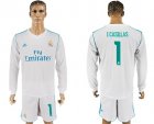 2017-18 Real Madrid 1 I CASILLAS Home Long Sleeve Soccer Jersey