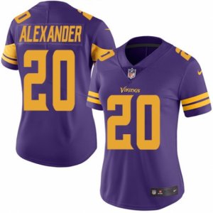 Women\'s Nike Minnesota Vikings #20 Mackensie Alexander Limited Purple Rush NFL Jersey