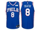 Nike NBA Philadelphia 76ers #8 Jahlil Okafor Jersey 2017-18 New Season Blue Jersey