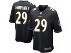 Mens Nike Baltimore Ravens #29 Marlon Humphrey Game Black Alternate NFL Jersey
