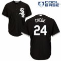 Men's Majestic Chicago White Sox #24 Joe Crede Authentic Black Alternate Home Cool Base MLB Jersey