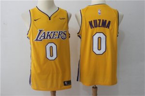 Lakers #0 Kyle Kuzma Yellow Nike Swingman Jersey