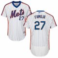 Men's Majestic New York Mets #27 Jeurys Familia White Royal Flexbase Authentic Collection MLB Jersey