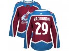 Women Adidas Colorado Avalanche #29 Nathan MacKinnon Burgundy Home Authentic Stitched NHL Jersey