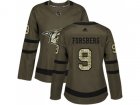 Women Adidas Nashville Predators #9 Filip Forsberg Green Salute to Service Stitched NHL Jersey
