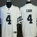 Nike Raiders #4 Derek Carr White Team Logos Fashion Vapor Limited Jersey