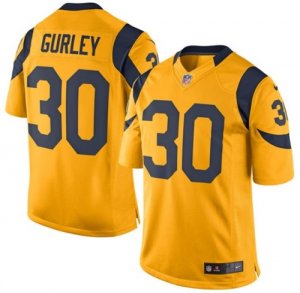 Mens Los Angeles Rams #30 Todd Gurley Gold Color Rush Limited Jersey