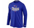 Nike New England Patriots Critical Victory Long Sleeve T-Shirt Blue