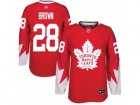 Men Adidas Toronto Maple Leafs #28 Connor Brown Red Team Canada Authentic Stitched NHL Jersey