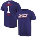 Mens New York Giants Pro Line College Number 1 Dad T-Shirt Royal