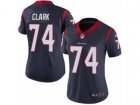 Women Nike Houston Texans #74 Chris Clark Vapor Untouchable Limited Navy Blue Team Color NFL Jersey
