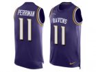 Mens Nike Baltimore Ravens #11 Breshad Perriman Limited Purple Player Name & Number Tank Top NFL Jersey
