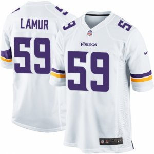 Men\'s Nike Minnesota Vikings #59 Emmanuel Lamur Game White NFL Jersey