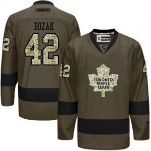 Toronto Maple Leafs #42 Tyler Bozak Green Salute to Service Stitched NHL Jersey