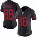 Womens Nike San Francisco 49ers #88 Garrett Celek Limited Black Rush NFL Jersey