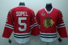 nhl chicago blackhawks #5 sopel red(2010 stanley cup)