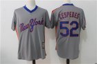 Mens Majestic New York Mets #52 Yoenis Cespedes Gray Cool Base Cooperstown Collection Jersey