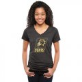 Womens Phoenix Suns Gold Collection V-Neck Tri-Blend T-Shirt Black