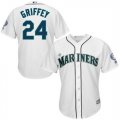 Seattle Mariners #24 Ken Griffey White 2016 Hall Of Fame Induction Cool Base Player Jersey